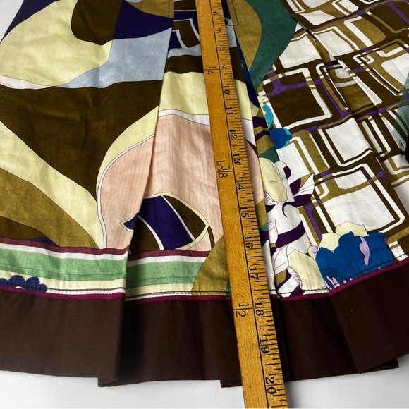 Allure Noir Y2K Abstract Print Cotton Midi Skirt • Size 6 - Picture 9 of 9